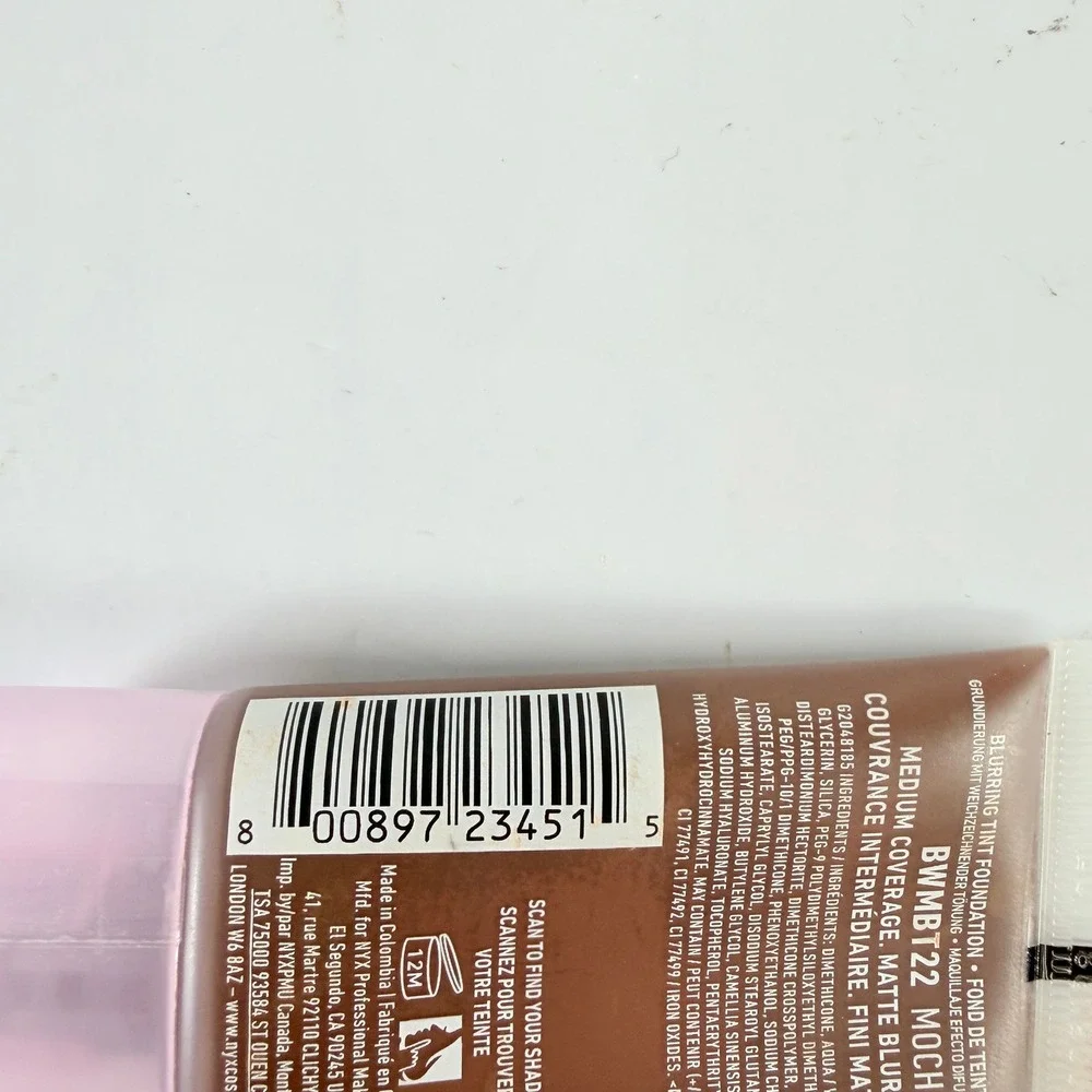 NYX Bare With Me Blur Foundation‎ 22 Mocha Matte Full Coverage New